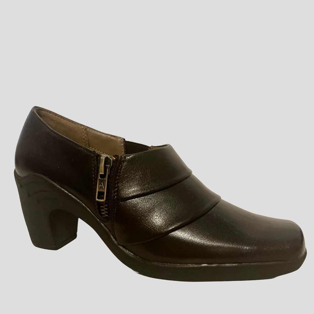 NEW Aerosoles Womens Dark Brown Sz 5.5  Side Zip Ankle Comfort Bootie Shooties